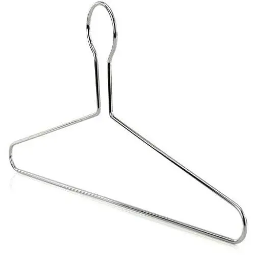 HANGERWORLD 20 Silver 17inch Metal Chrome Security Hookless Heavy Duty Hotel Clothes Garment Coat Hanger HANGERWORLD 20 Silver 17inch Metal Chrome Security Hookless Heavy Duty Hotel Clothes Garment Coat Hanger