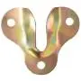 uxcell Flush Mount Bracket, 50x43mm Yellow Zinc Plated Wall Mount Clip Hook for Picture Frame Hanger, 10 Pcs