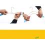KIPB 10 pcs Adult Plastic Clothes Hangers Non-Slip No Trace Drying Rack Clothes Hanger for Sweaters Dress Shirts (Random Color)