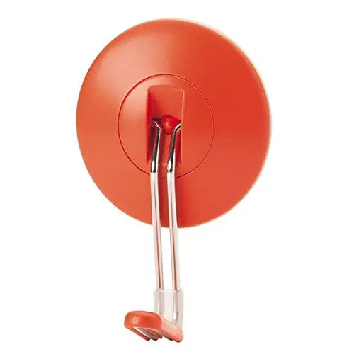 LIHIT LAB. Magnetic Bag Hanger (Hook), Holds up to 22 pounds, Orange, 2.8" x 4.2" (A7594-4)