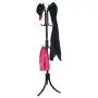 Inkach Coat Rack Hats Hanger Holder Metal Hall Tree Floor Standing Clothes Hats Scarves Garment Storager (Black)