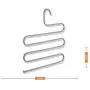 Opaten Non-Slip Pants Hangers S-Shape 5 Layers Stainless Steel Black Silicone Coating Multi Clothes Cascading Hangers Space Saving Clothes Organizer Jeans Pants Scarf Ties Towels