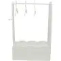 MMP Living Dress up Center with Full Length Mirror, knob and 3 Hangers - White, 3 feet Tall