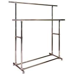 ZEMIN Coat Rack Metal Simple Shelf Economical Clothes Hanger 6 Kinds of Styles are Optional (Color : Double bar Trumpet)