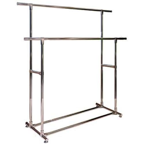 ZEMIN Coat Rack Metal Simple Shelf Economical Clothes Hanger 6 Kinds of Styles are Optional (Color : Double bar Trumpet)