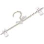 Fityle 10Pcs Plastic Pearl Pants Trousers Hanger Skirt Clothes Hangers with Clip for Adults (White)