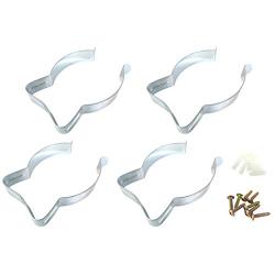 Taytools 467108 Wall Mounted Bracket/Hanger for 4 Inch Dust Collector Hose, Fittings or PVC. Range 3-1/2 to 5 Inches Diameter, Spring Loaded, Set of 4