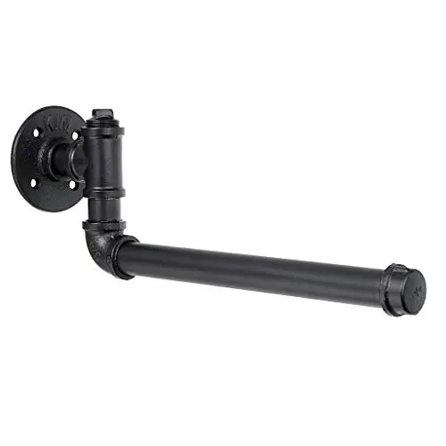 Sumnacon 13.6 Inch Industrial Pipe Clothes Bar - Heavy Duty Rustic Metal Coat Hanger with Screws, Wall-Mounted Garment Holder Rack for Bedroom/Bathroom/Cabinet/Boutique/Clothing Store, Black