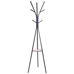 4Clovers Coat Rack Hat Stand Free Standing Display Hall Tree Metal Hat Hanger Garment Storage Holder with 9 Hooks for Clothes Hats and Scarves,19.7" x 19.72 x 68.5