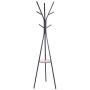 4Clovers Coat Rack Hat Stand Free Standing Display Hall Tree Metal Hat Hanger Garment Storage Holder with 9 Hooks for Clothes Hats and Scarves,19.7" x 19.72 x 68.5