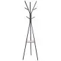 INiubi Clothes Rack, Coat Coat Rack Stand, Storage Shelves Coat Tree, Hall Tree Free Standing Industrial Hall Tree Clothes Hanger for Hat, Bag, Accent Metal Frame Vintage