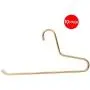 LLEH Open-Ended Pant Hangers, Open-Ended Aluminum Alloy Pants Hanger Non Slip Open Ended Hangers for Pants, Jeans, Trousers, Skirts, Scarf (10-Pack),Gold