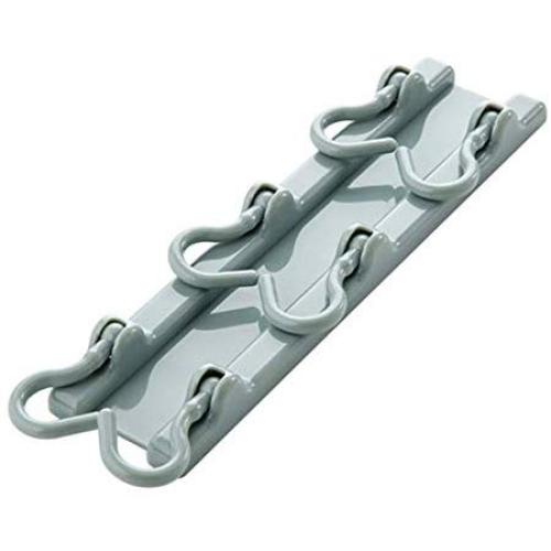 Unilive Foldable Wall Hanging Hook Rack,Strong Adhesive Storage Rack for Kitchen Home Bathroom Towel Clothes Plastic Hanger 6 Hooks Space Saving Racks (Light Blue)