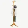 Pentaero 180X60X60Cm Floor-Standing Coat Rack, Simple Bedroom Hanger, Rack Clothes Rack, Standing Entryway Coat Rack, Coat Tree Hat Hanger Holder 12 Hooks Hanging Clothes (Yellow)