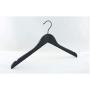 Luxury Black Wooden Hanger for Shirts, 38cm Length, Clothes Hanger (10pcs)