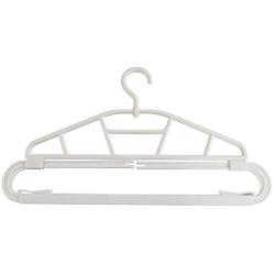 Home-X Expanding Hanger, Extendable Plastic Hanger for Heavy Clothes, Blankets, Towels, Duvets, and Accessories, Adjustable Hanger-18.5” to 30”W