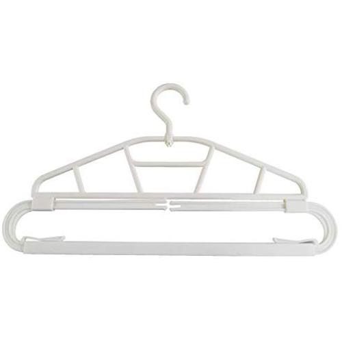 Home-X Expanding Hanger, Extendable Plastic Hanger for Heavy Clothes, Blankets, Towels, Duvets, and Accessories, Adjustable Hanger-18.5” to 30”W