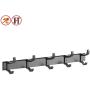 MXueei Shower storage ZfgG Wall Mount Coat Rack Hooks Hanger, Heavy Duty Hat Clothes Holder Metal Rail for Entryway Bathroom Closet Room (Color, Black),White (Color : Black)