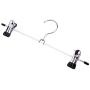 10pcs Stainless Steel Trousers Rack Clip Metal Anti-Slip Clothespin Wardrobe Pants Clamp Clothes Hanger for Balcony Bathroom