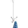 mDesign Metal Modern Long Easy Reach Over The Door Storage Organizer Rack - Hang Coats, Hoodies, Jackets, Hats, Scarves, Purses, Leashes, Towels, Robes, Clothing - 17" Tall, 4 Hooks - 2 Pack - Chrome