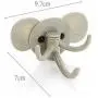 Heyuni.3 Pcs Elephant Self-Adhesive Key Ring Hooks Hangers Holder for Bathroom Kitchen Decorative Wall