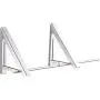 2pcs Space Aluminum Invisible Hanger Mounted on The Wall of Retractable Foldable Aluminum Clothes Hangers for Clothes