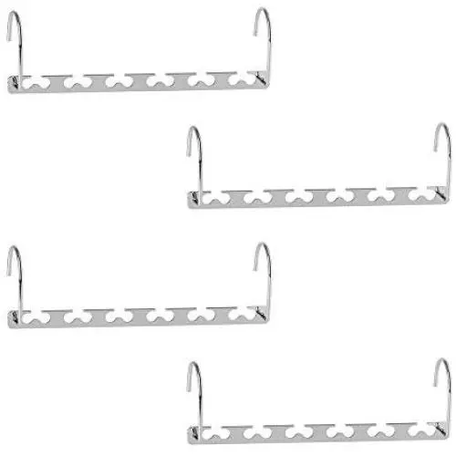 AYOTALL 4 Pack of 6-Hole Magic Space Saving Clothes Hanger for Closet Wardrobe Closet Organization Closet System, Hanger Multifunctional Heavy Duty Stainless Steel Storage Organizer AYOTALL 4 Pack of 6-Hole Magic Space Saving Clothes Hanger for Closet Wardrobe Closet Organization Closet System, Hanger Multifunctional Heavy Duty Stainless Steel Storage Organizer