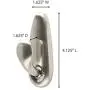 Command Large Metal Hook, Brushed Nickel, Indoor Use, 1-Hook, 2-Strips, Decorate Damage-Free