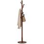 Coat Hangers Coat Stand Clothes Rack High-Grade Wooden Tree Coat Rack Stand, Free Standing Hallway Coat Hanger Hat Stand, for Handbag, Clothes -0223 (Color : Brown)