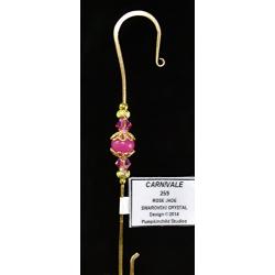 Handmade Jeweled Christmas Ornament Hanger Hook- CARNIVALE