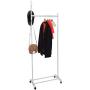 Garment Rack Clothing Rack Clothes Hangers Garment Rack with Wheels Clothes Drying Rack Rolling Garment Rack Clothes Organizer Portable Adjustable Heavy Duty Chrome Clothes Rack Home Decor Bags Hats