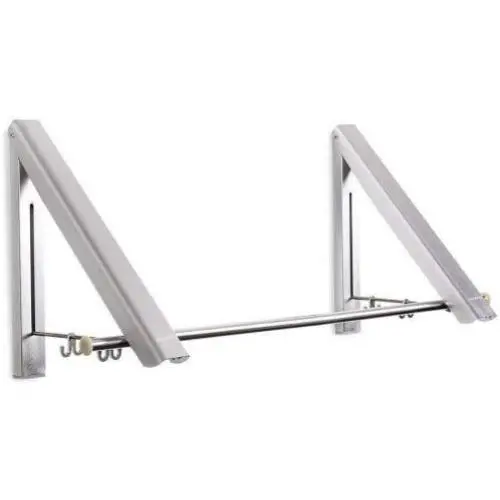 Jerrybox Retractable Clothes Hanger Rack, Adjustable Wall Mounted Aluminum Alloy Hanger for Living Room, Bathroom, Bedroom and Office (Double) Jerrybox Retractable Clothes Hanger Rack, Adjustable Wall Mounted Aluminum Alloy Hanger for Living Room, Bathroom, Bedroom and Office (Double)