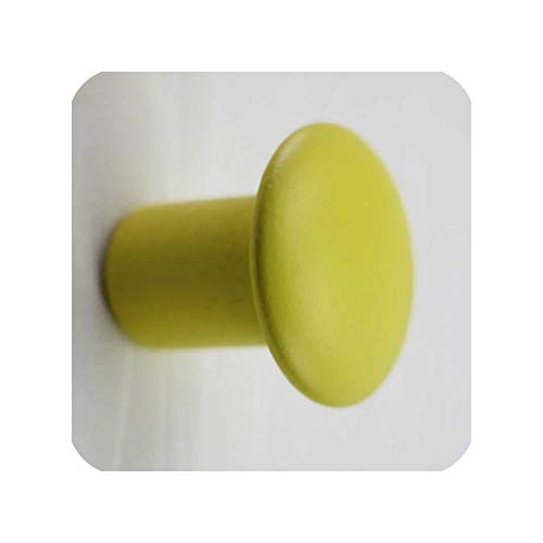 Generous Wooden Hook Coat Rack Holder Wall Hangers Clothes DIY Wood Handbag Holder Hanger Hangers Home Decoration Accessories,Yellow