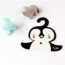 BeesClover Cute Cartoon Wooden Hanger Hanging Rack for Kids Clothes Child Room Decoration Penguin 2625cm