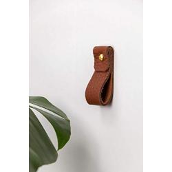 Small Leather Wall Hook, minimalist leather strap hanger for bath towel holder leather wall hook strap towel hook bathroom decor brass towel ring nordic home