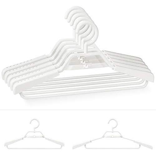 HOUSE DAY Clothes Hangers Eco-Friendly 100% PP New Material Extra Wide Adjustable Shoulder Suits Coats Cascading Hangers Heavy Duty 15”-20” Plus Size Garment Plastic Hangers with Swivel Hook 5 Pack