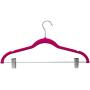 Home-it 10 Pack Clothes Hangers with clips - PINK Velvet Hangers - made for skirt hangers - Clothes Hanger - pants hangers - Ultra Thin No Slip