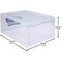 Shoe Sneaker Storage Boxes 2 Pack Clear Stackable Containers Display Drawers Organizer