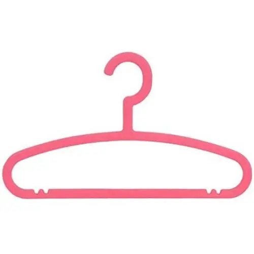 SAASNY Premium Quality Plastic Hangers,Kids Light-Weight Clothes Hangers 8 Plastic Hangers Nursery Hangers with Hooks for Baby,Toddler,Kids,Children (25,Red) for Drying and Storage