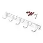 Saim Aluminium Alloy 5 Hanger Towel Hat Coat Clothes Wall Mount Rack Hook