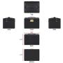 RR ROUND RICH DESIGN Jewelry Boxes - Multifunctional Portable Travel Jewelry Storage Case with 2 Drawers Top Mirror and Metal Lock - Black