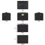 RR ROUND RICH DESIGN Jewelry Boxes - Multifunctional Portable Travel Jewelry Storage Case with 2 Drawers Top Mirror and Metal Lock - Black