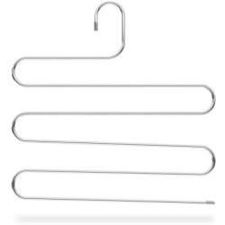 Zotoyi S Shaped Hanger Pants Hangers, Updated Non Slip Clothes Hanger Space Saving for Jeans Trousers Slacks Leggings- -4 Pack