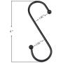 S Hooks Heavy Duty, 20-Pack Black S Shaped Hooks for Hanging Plants, Pan, Pots, Cloths, Premium S Hanger Hooks with Metal Balls