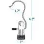 HOUSE DAY Laundry Hook Boot Hanger with Clips Portable Clothes Pins Hangers Home Travel Utility Hooks (12 Pack)