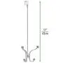 mDesign Metal Modern Long Easy Reach Over The Door Storage Organizer Rack - Hang Coats, Hoodies, Jackets, Hats, Scarves, Purses, Leashes, Towels, Robes, Clothing - 17" Tall, 4 Hooks - 2 Pack - Chrome mDesign Metal Modern Long Easy Reach Over The Door Storage Organizer Rack - Hang Coats, Hoodies, Jackets, Hats, Scarves, Purses, Leashes, Towels, Robes, Clothing - 17" Tall, 4 Hooks - 2 Pack - Chrome