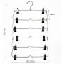 Clothes Racks Clothes Hangers Multi-Layer Clothes Storage Clothes Rack for Tie Scarf Shock Jeans Towel Clothes, Standard Hangers (Color : Black, UnitCount : 5Pcs)