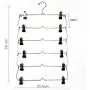 Clothes Racks Clothes Hangers Multi-Layer Clothes Storage Clothes Rack for Tie Scarf Shock Jeans Towel Clothes, Standard Hangers (Color : Black, UnitCount : 5Pcs)