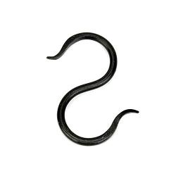 Forged Iron S Hook Small - Kitchen Hook, Pot & Pan Hooks, Curtain Hooks, Plant Hanger