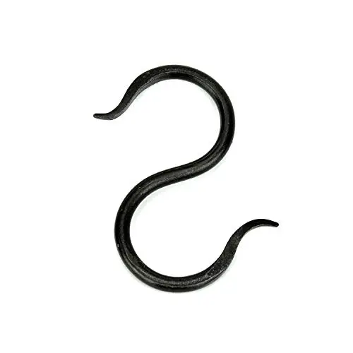 Forged Iron S Hook Small - Kitchen Hook, Pot & Pan Hooks, Curtain Hooks, Plant Hanger Forged Iron S Hook Small - Kitchen Hook, Pot & Pan Hooks, Curtain Hooks, Plant Hanger